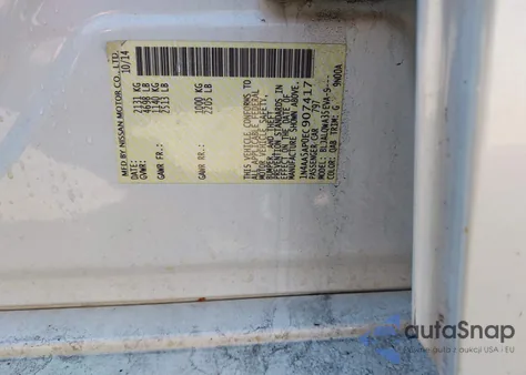 2014 Nissan Maxima 3.5 S из США, поврежденный, VIN 1N4AA5AP0EC907417